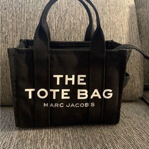 Marc Jacobs Black Canvas The Tote Bag - small